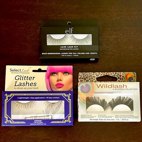 Lash Mix Set Of 3 Black Full Volume Includes Classic Feather Gold Tinsel NWT - Picture 1 of 5